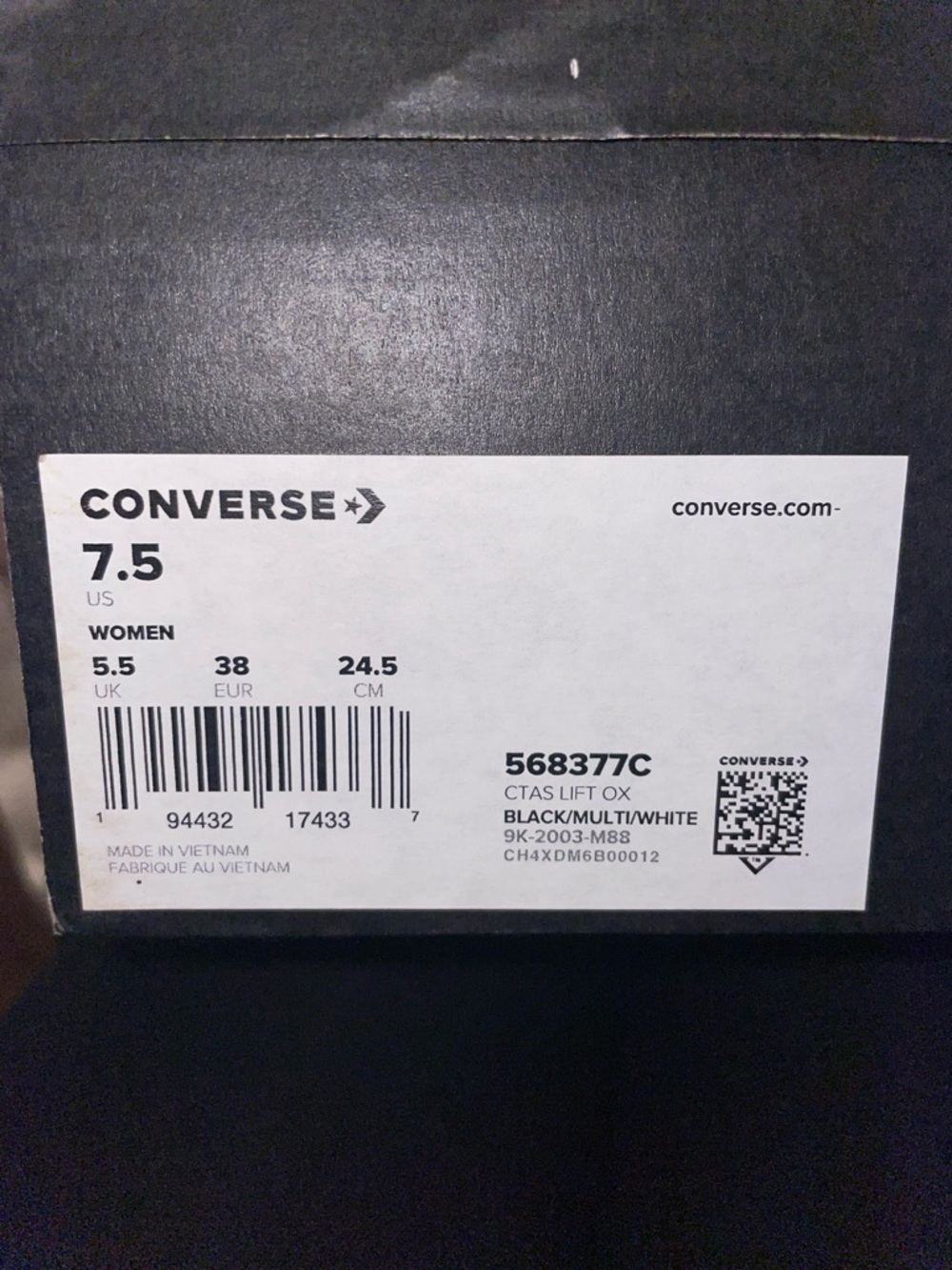 Converse Floral Low Top Sneakers - Pink and White - Chuck Taylor All Star Lift - Picture 4 of 7